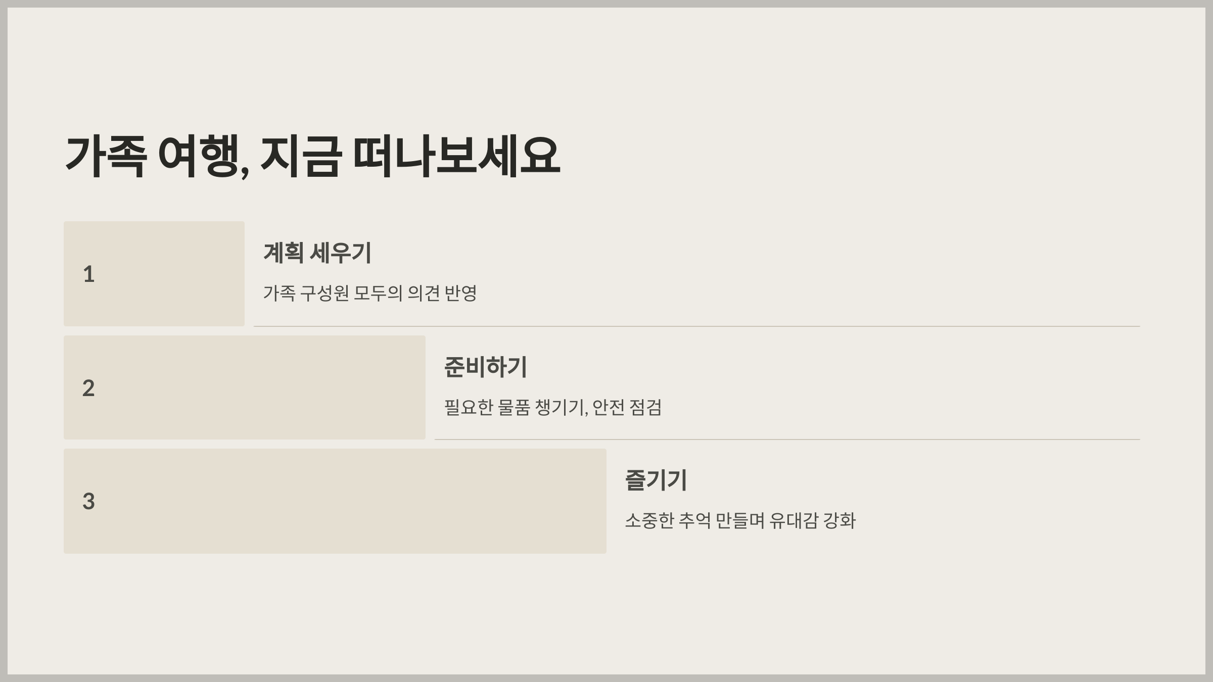 가족 여행: 소중한 시간