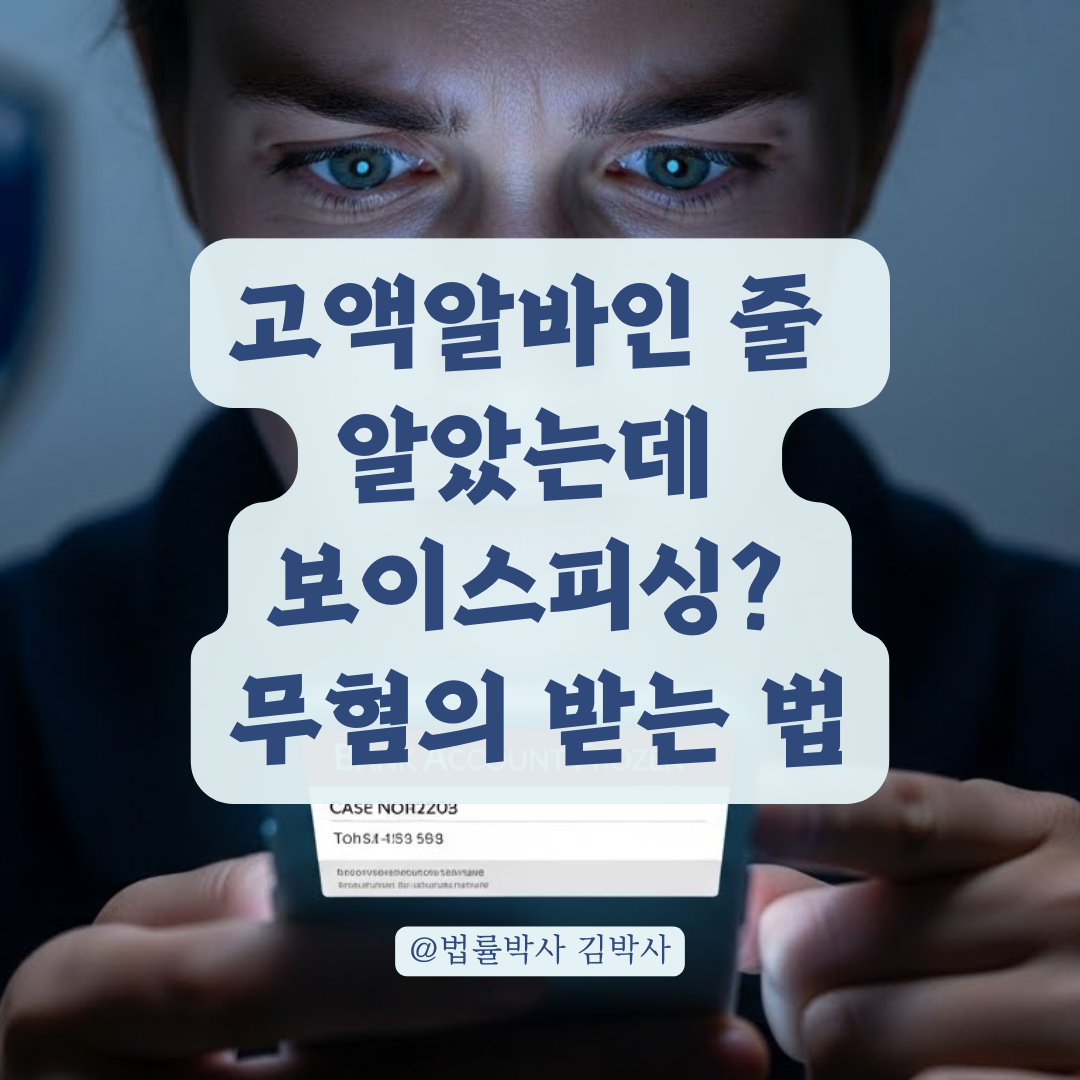 보이스피싱 수거책으로 몰렸다면? 억울함 풀고 계좌 푸는 법.