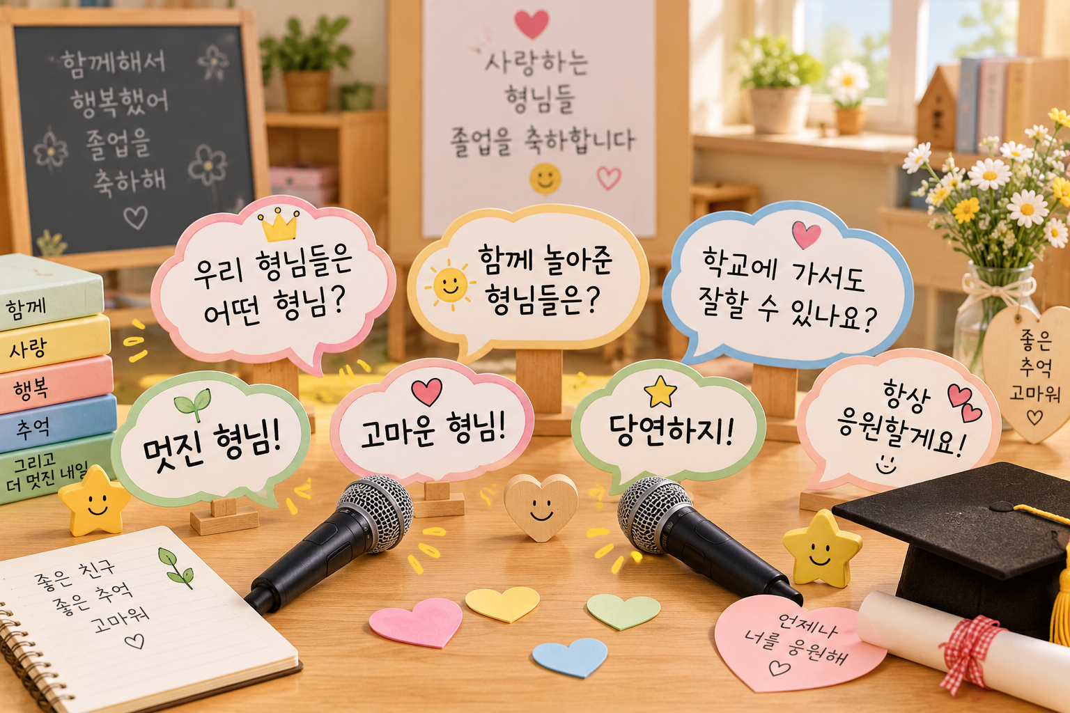 따뜻한 유치원 졸업 축하 무대