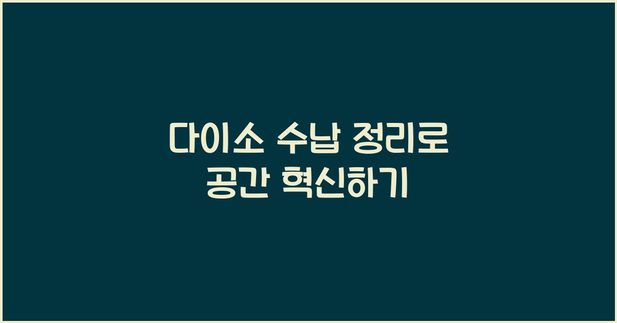 다이소 수납 정리