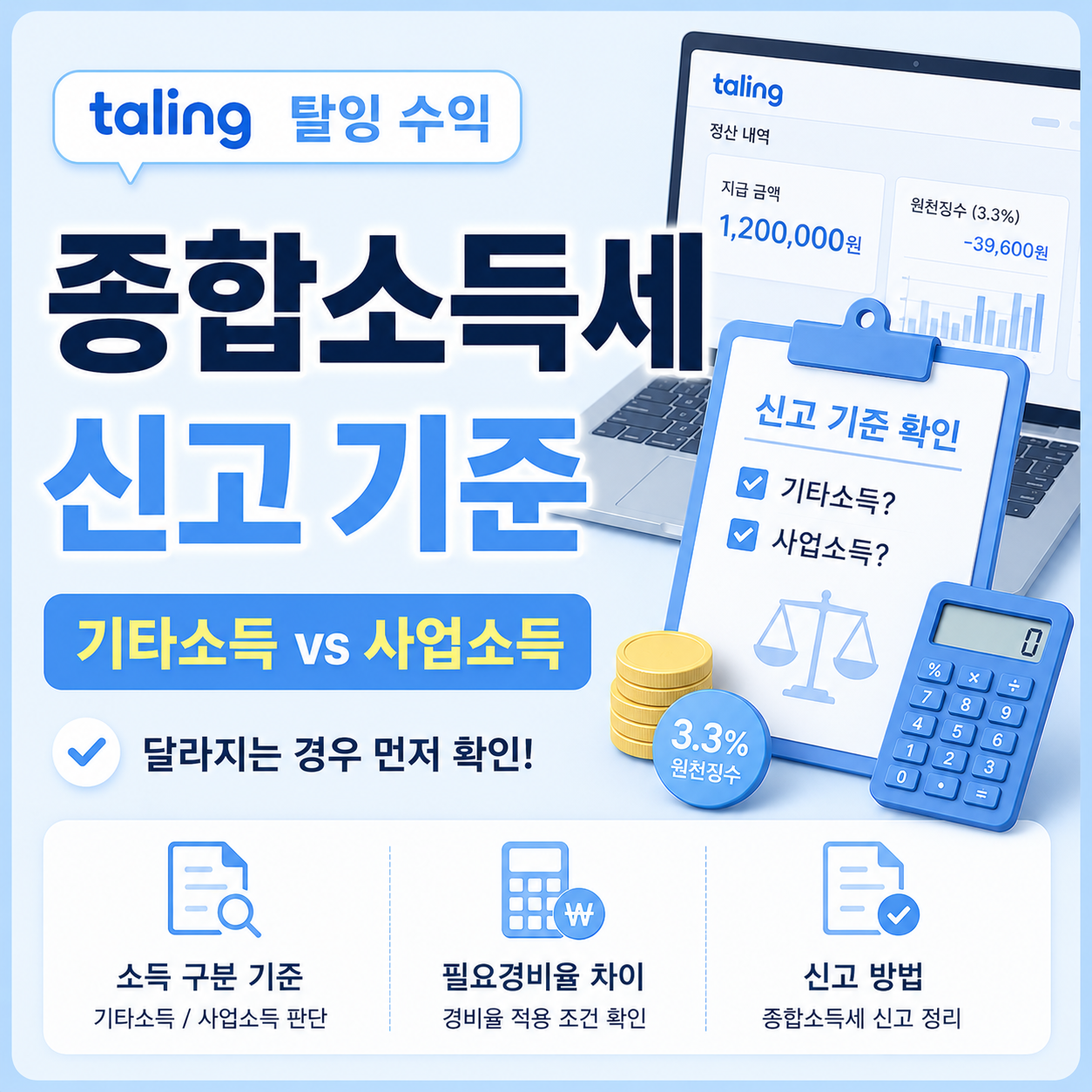 탈잉 수익 종합소득세 신고 기준 안내
