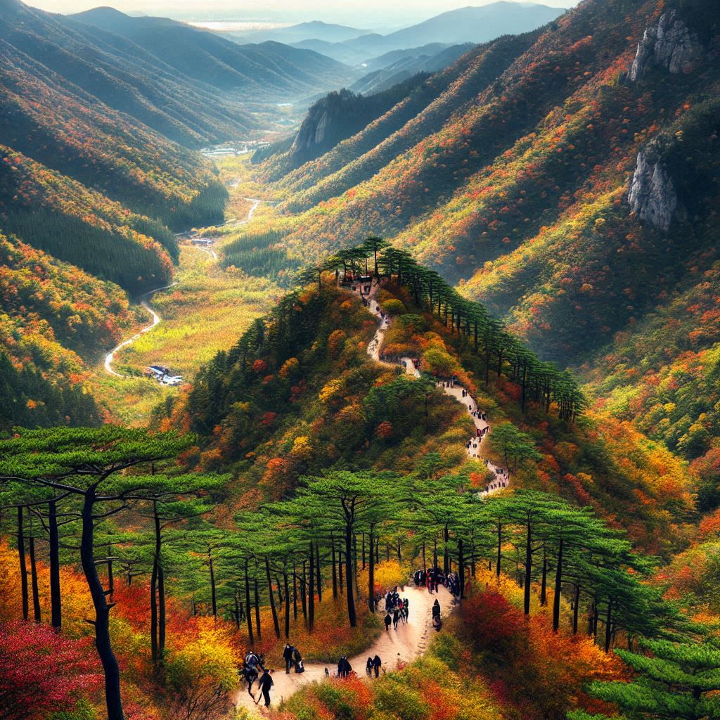 한국의 대둔산 모습