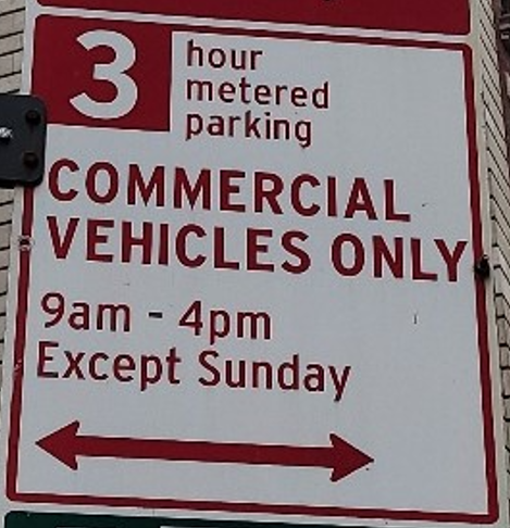 상업용 차량 주차