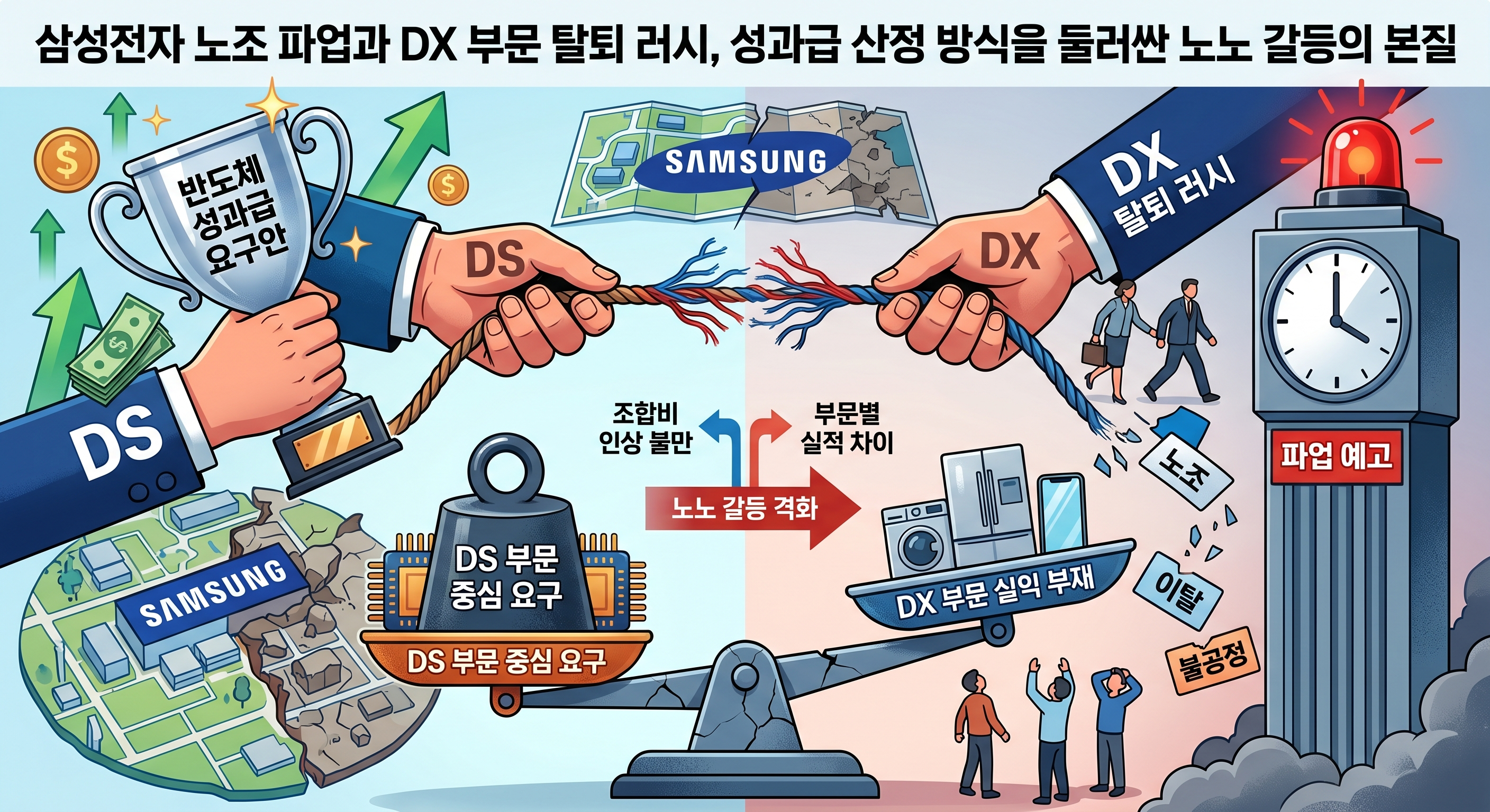 성과급 산정 방식을 둘러싼 노노 갈등의 본질