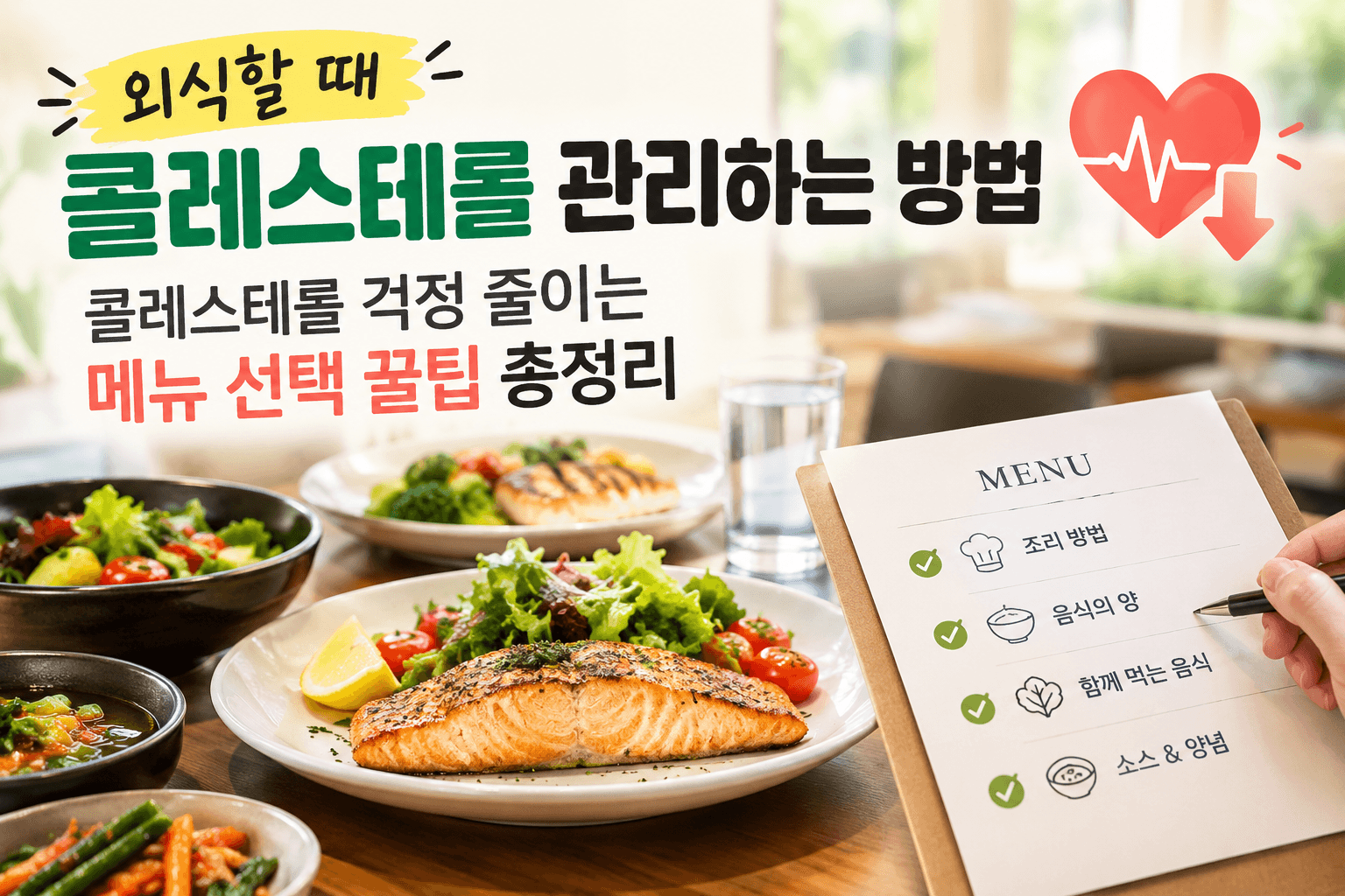 외식할 때 콜레스테롤 관리하는 방법