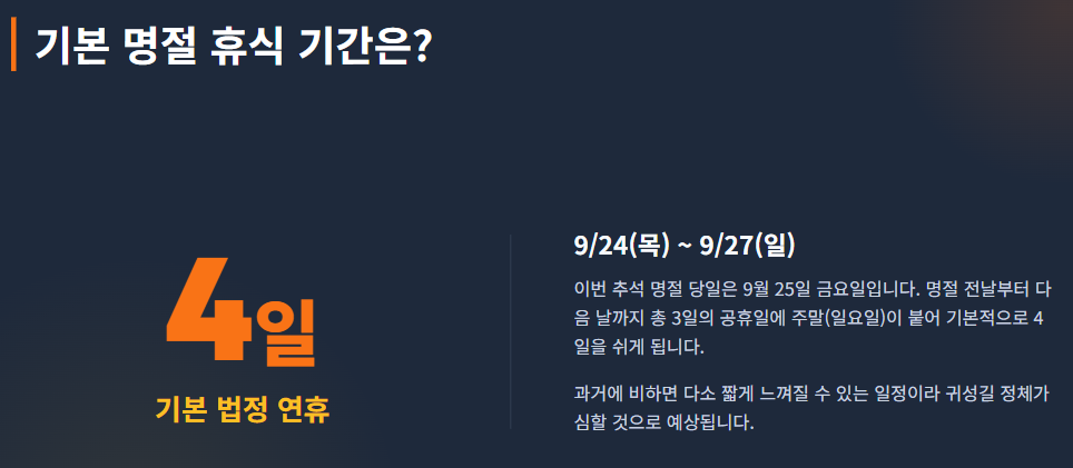 추석 연휴 대체휴일