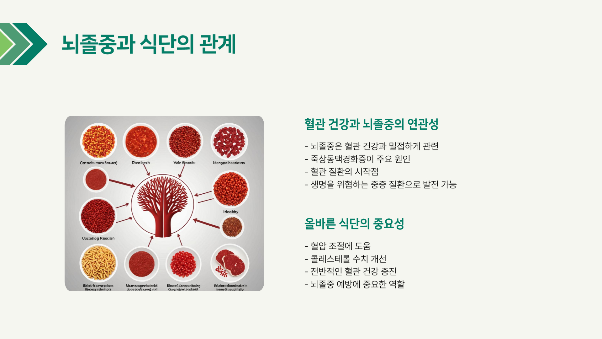 뇌졸중 식단 건강한 식습관 만들기