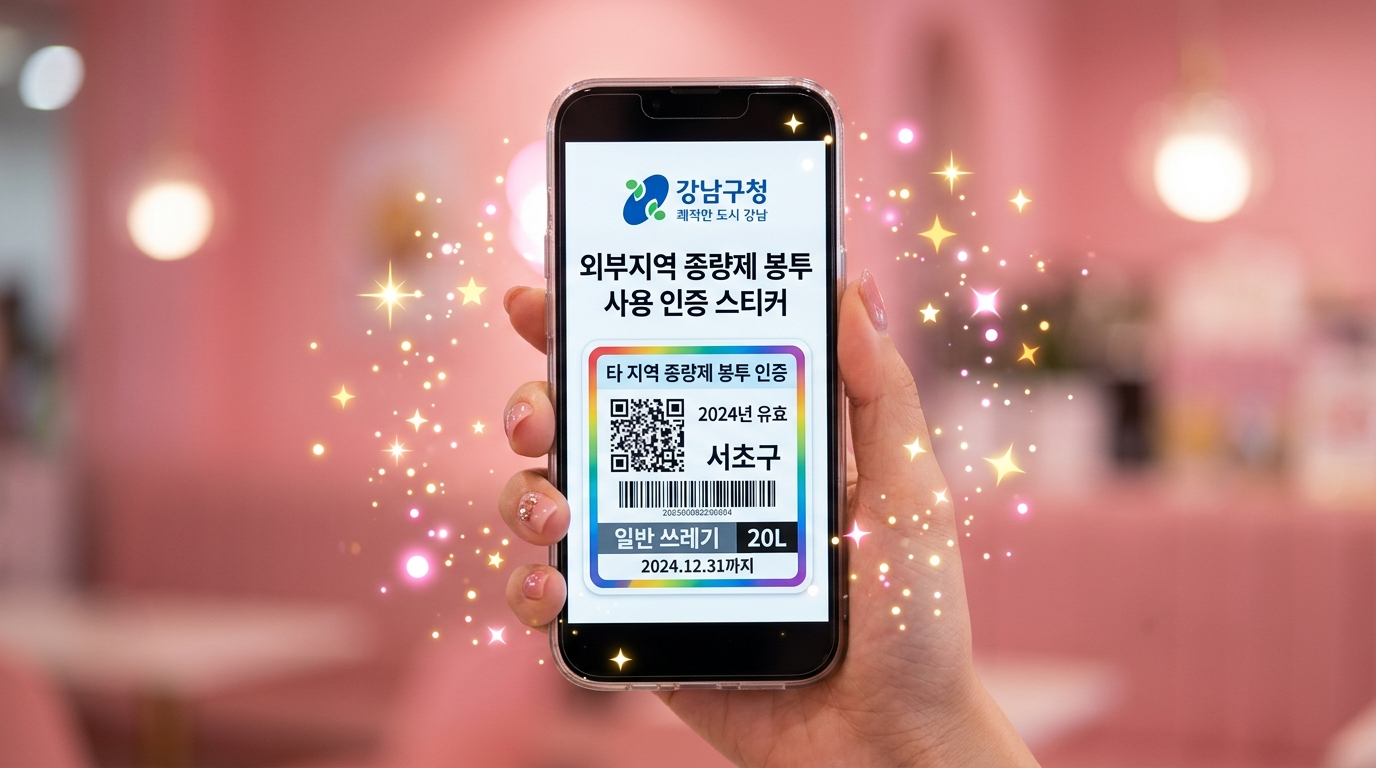 이사 시 타 지역 종량제 쓰레기봉투 환불 및 스티커