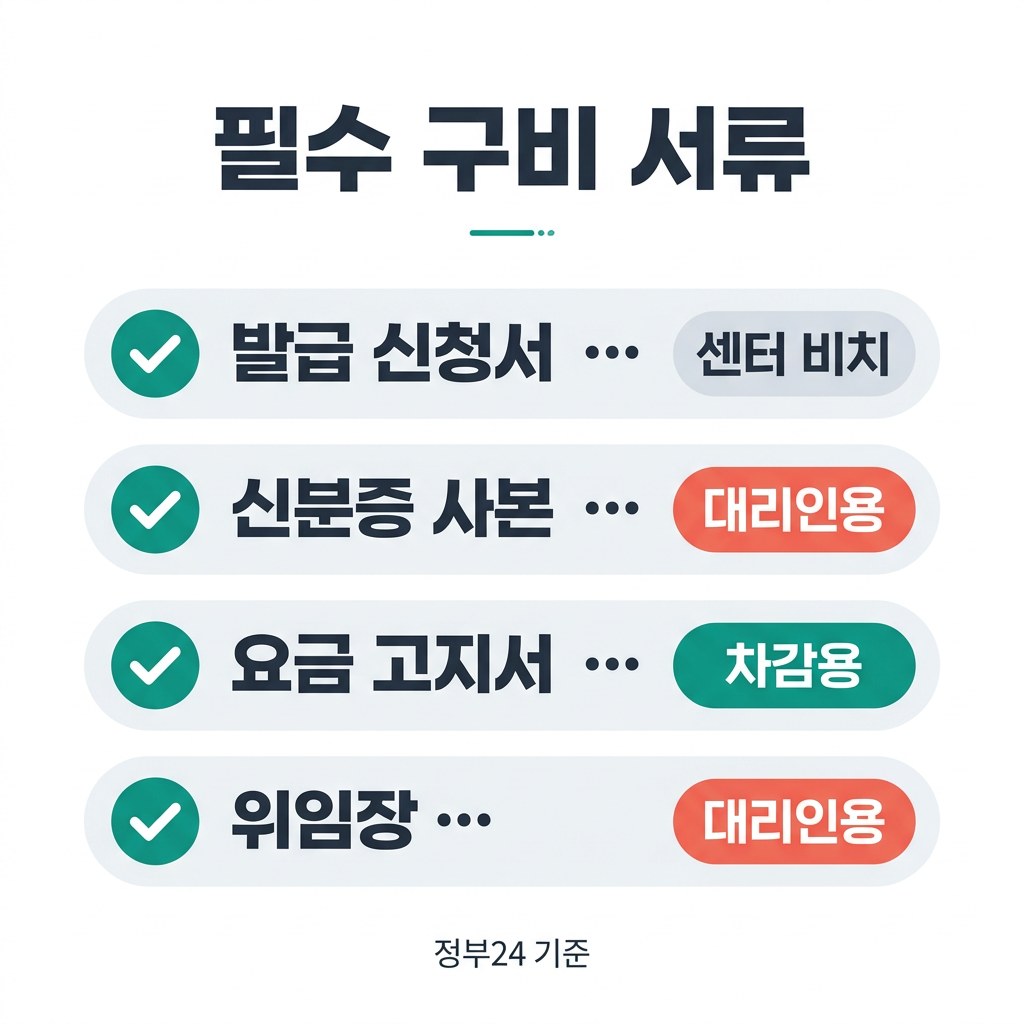에너지바우처 신청 필수 구비 서류