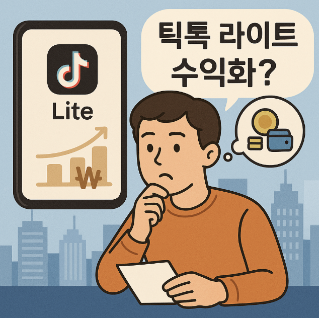틱톡 라이트 수익화 사진 관련.