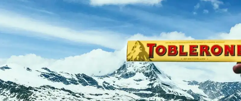 Toblerone package with Matterhorn