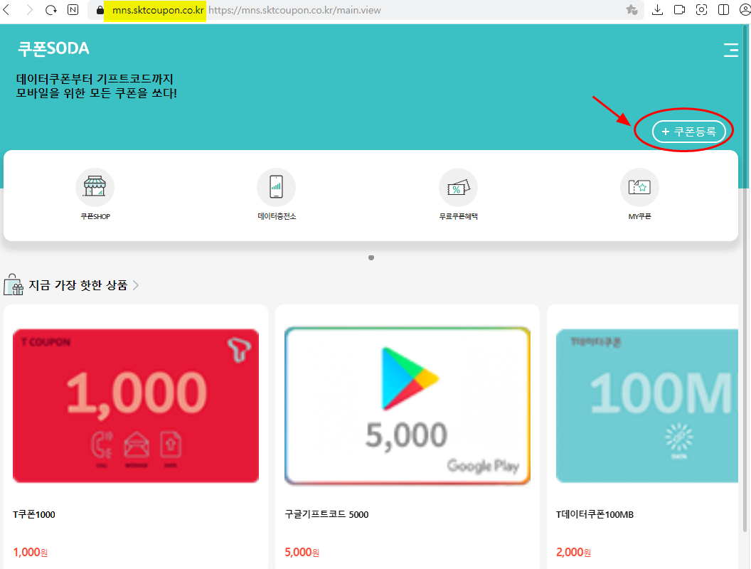 휴대폰 요금 폭탄! SKT T데이터쿠폰 등록방법