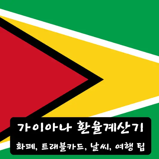 가이아나 환율 계산기 트래블 카드 환전 방법