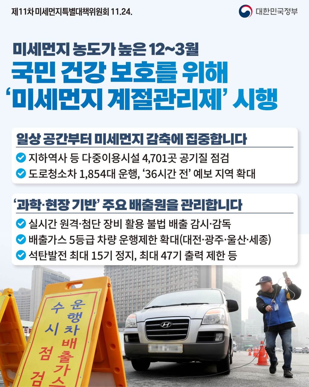 제11차미세먼지특별대책위원회 11.24