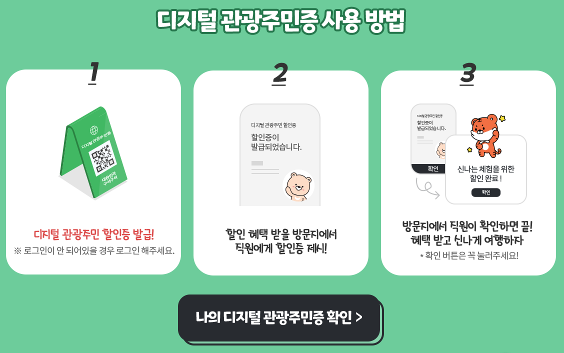 디지털 관광주민증 발급 방법 및 혜택 안내