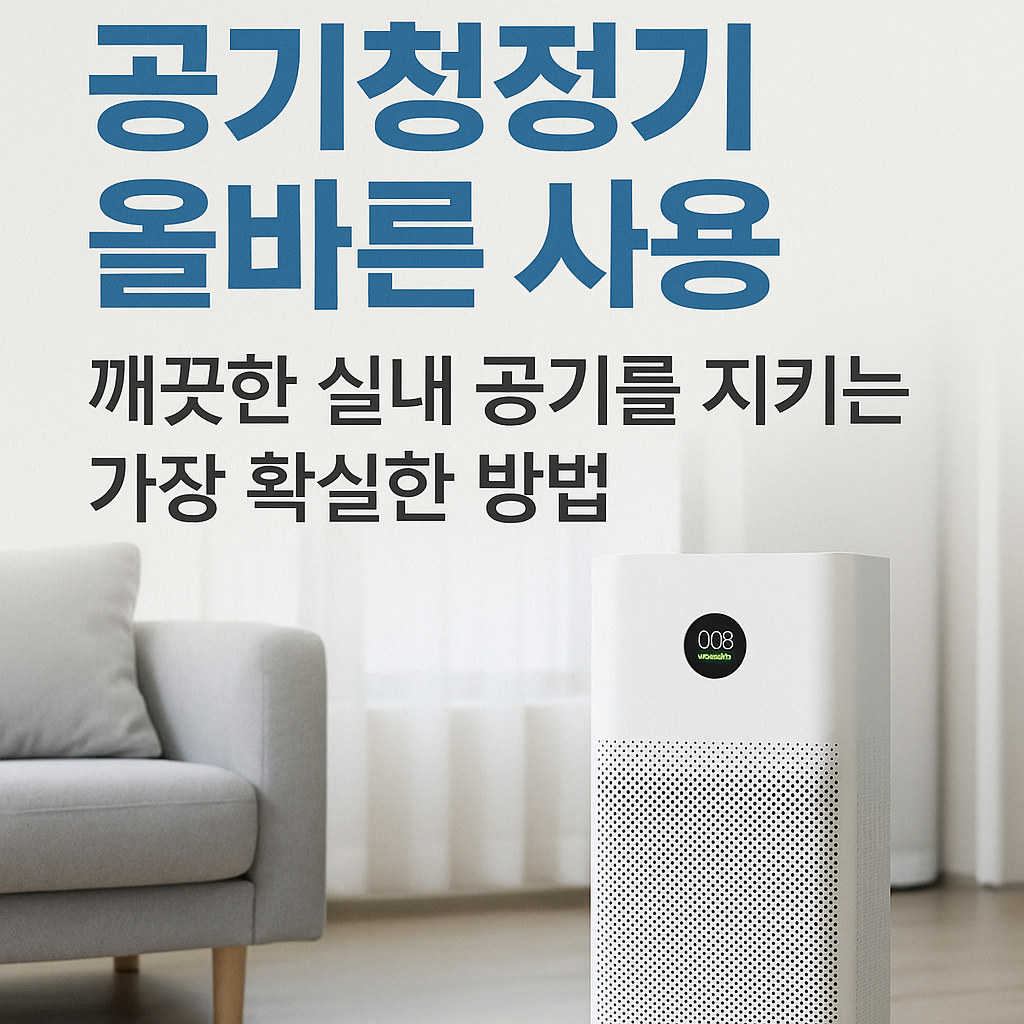 공기청정기 올바른 사용, 깨끗한 실내 공기를 지키는 가장 확실한 방법