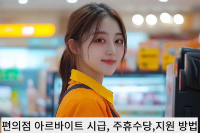 편의점 아르바이트 시급, 주휴수당,지원 방법