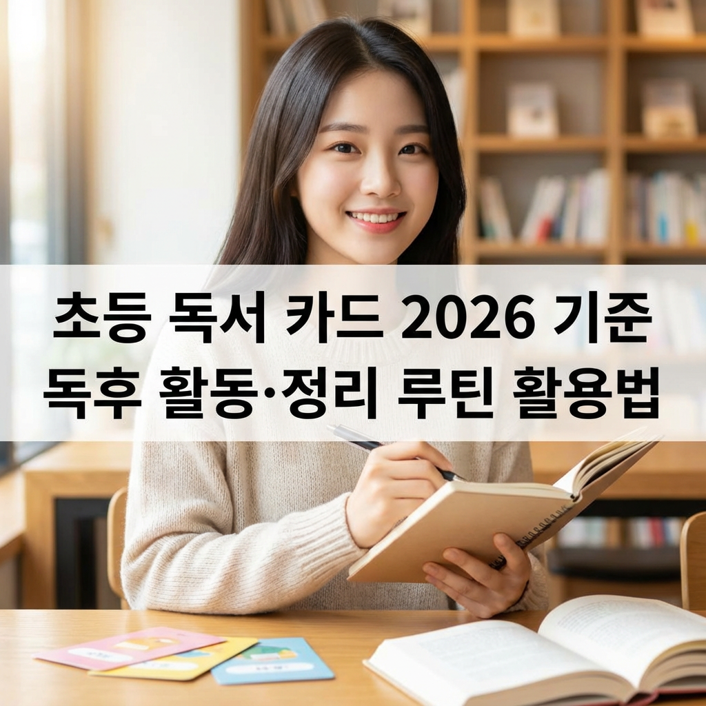 초등 독서 카드 2026 기준 | 독후 활동·정리 루틴 활용법