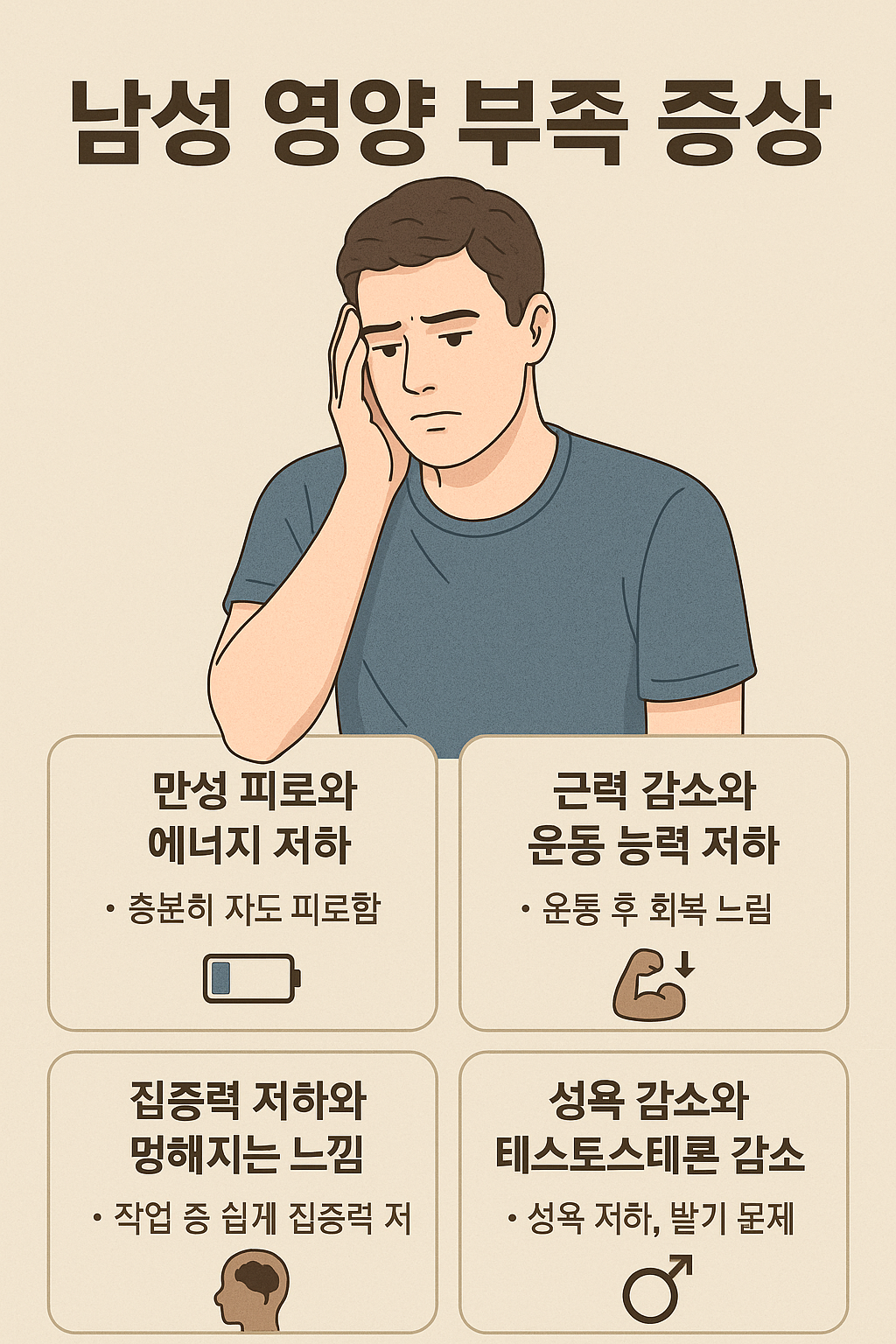 남성 영양 부족 증상