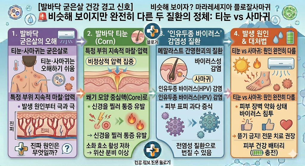 티눈과 사마귀의 원인과 대처법