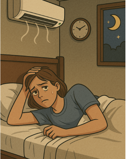 에어컨 틀어도 잠 못 드는 이유 – 여름 불면증 대처법 관련 사진