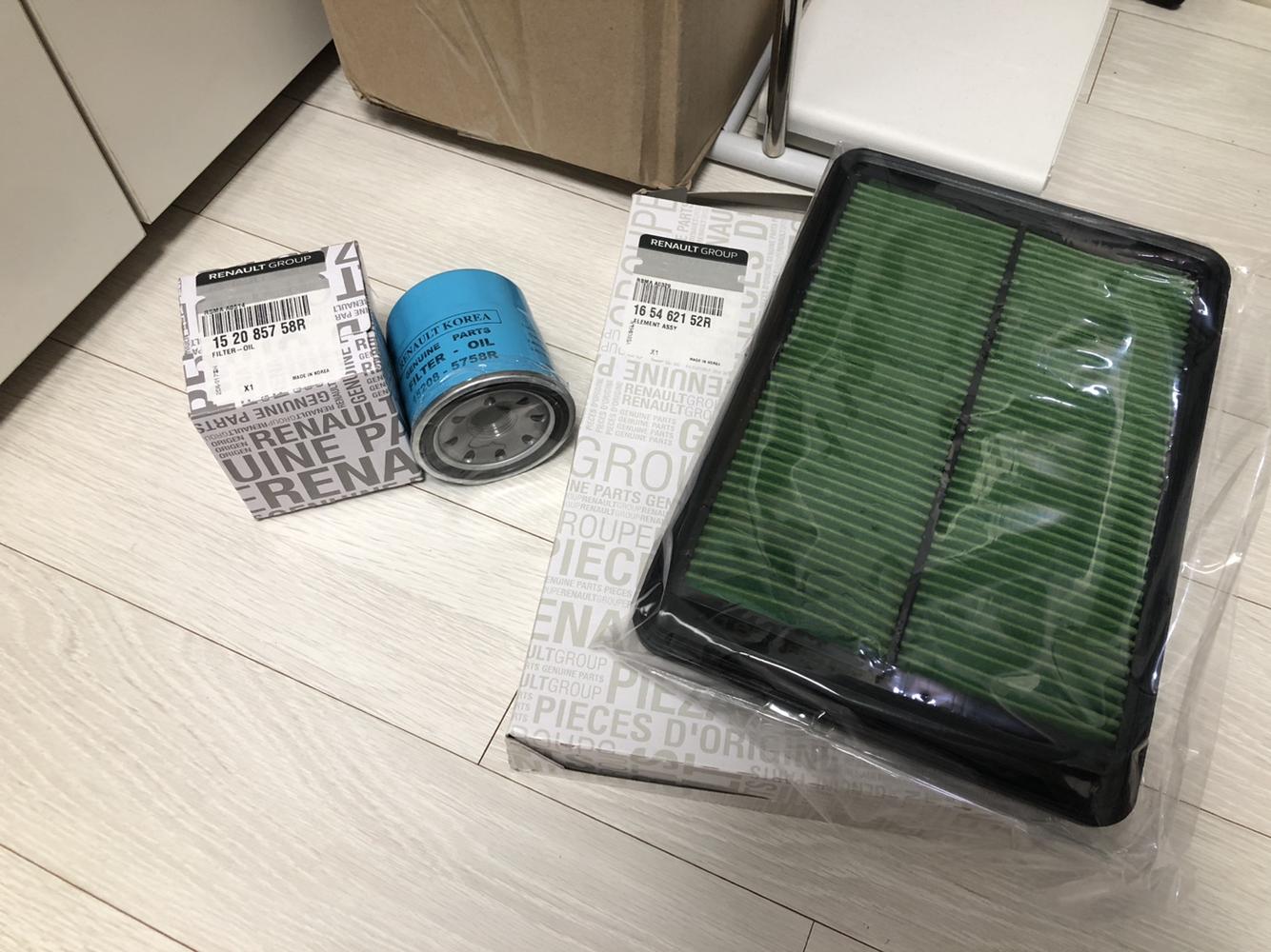 QM6 오일필터 + 에어크리너 2종세트