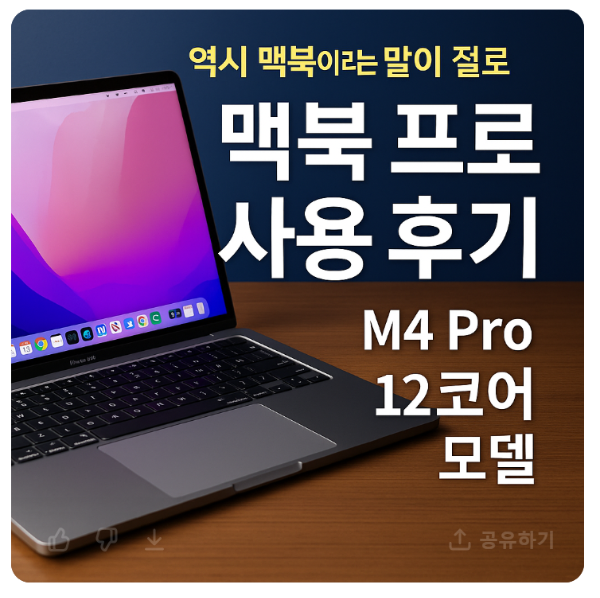 맥북 프로 M4 Pro 12코어 모델 솔직 사용 후기