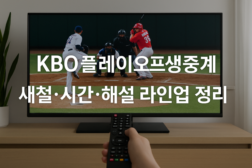 KBO 플레이오프 생중계 채널·시간·해설 라인업 정리