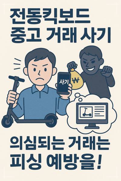 중고 전동킥보드 거래 사기 안 당하는 법, 실전 체크리스트 6가지