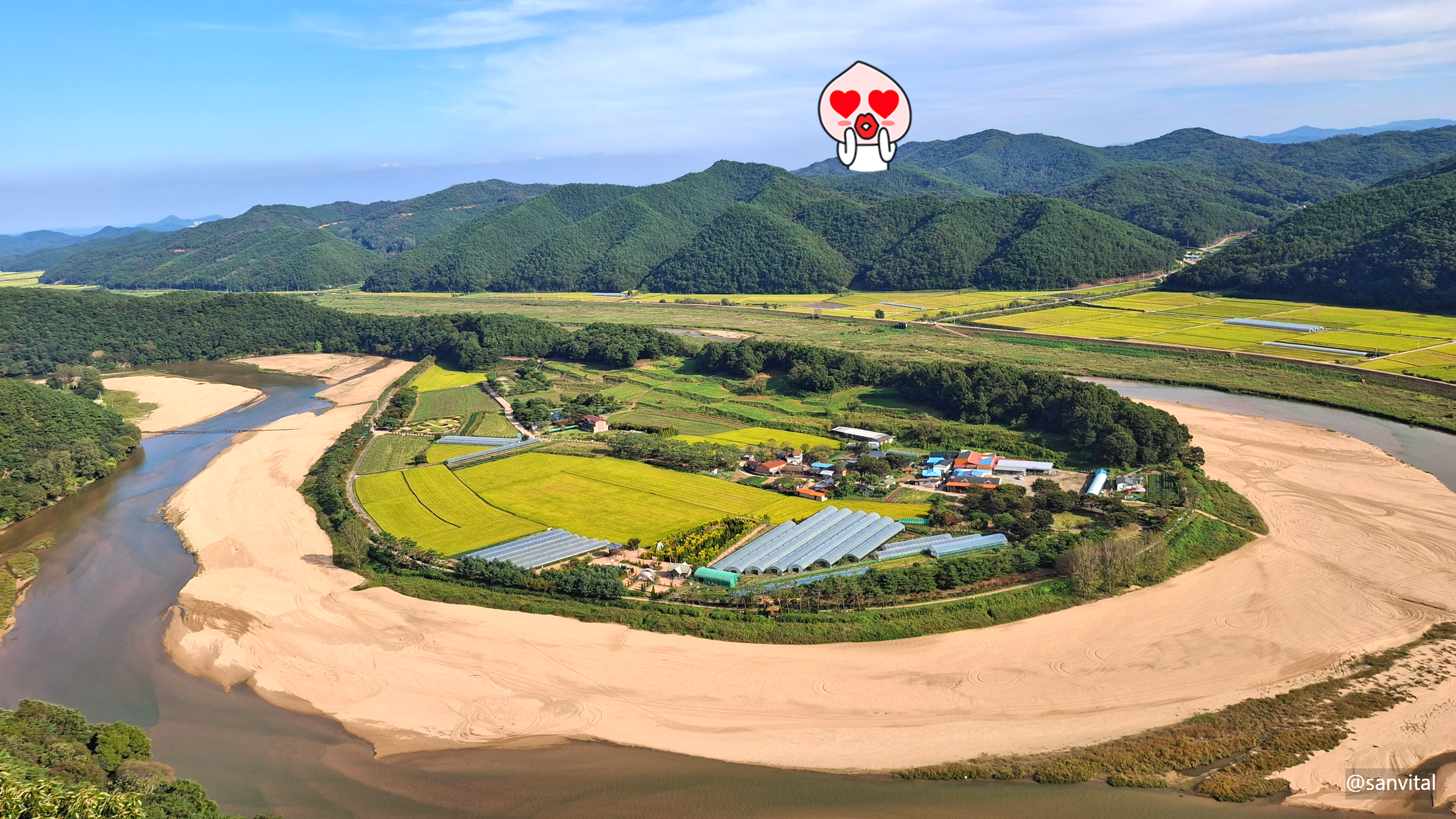 예천 회룡포마을 전망대(회룡대에서)