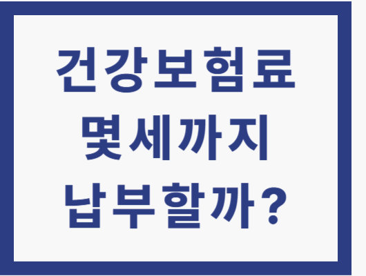 건강보험 나이 제한