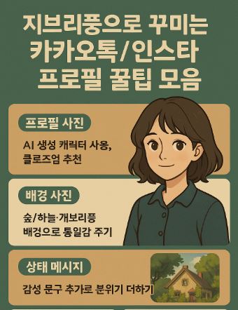 지브링풍 프로필 꾸미기 꿀팁 관련 사진