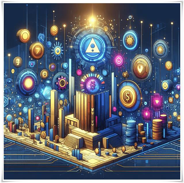 가상화폐의 개념을 보여주는 일러스트