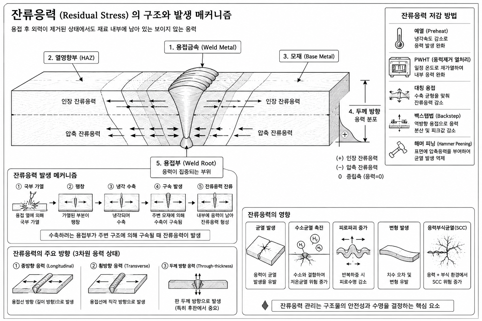 잔류응력의 구조와 발생 매커니즘