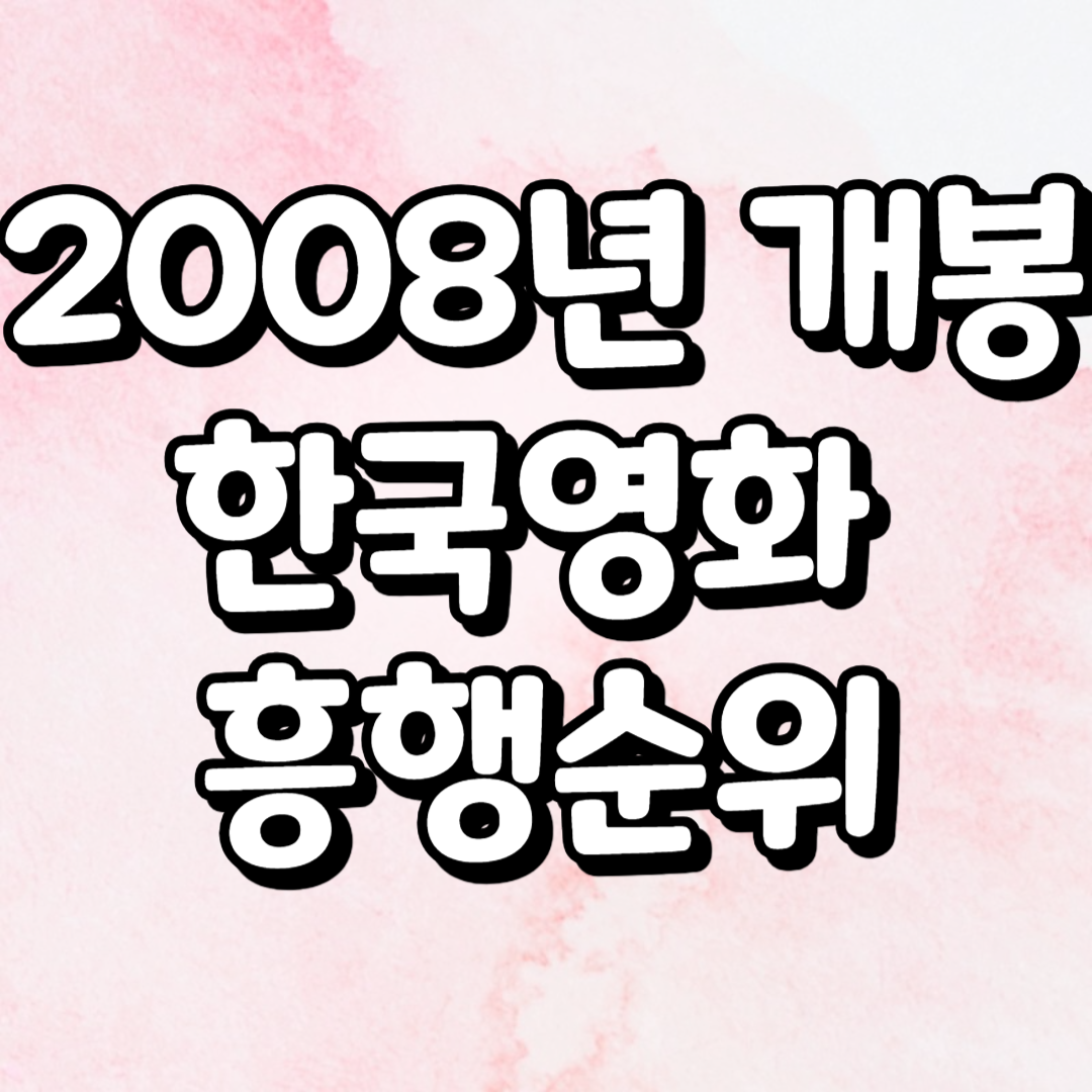 2008년 개봉 한국영화 흥행순위