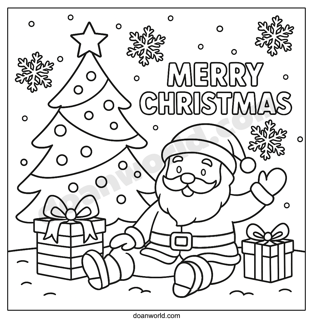 크리스마스 색칠공부 도안