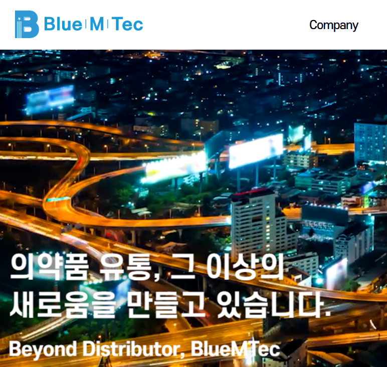 블루엠텍 홈페이지