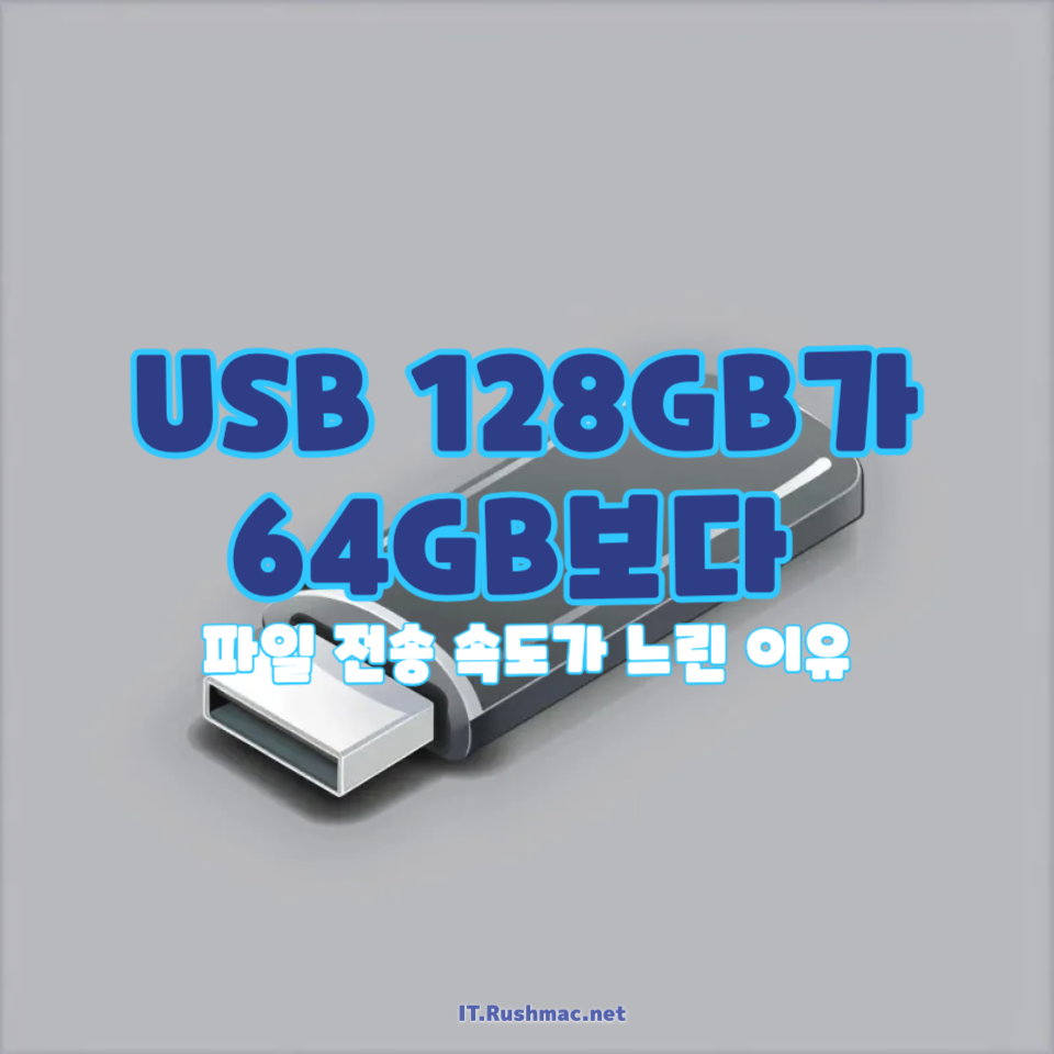 128GB USB의 파일 전송 속도가 더 느린 이유