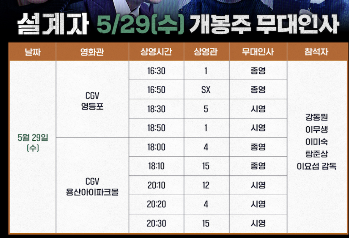 설계자 무대인사