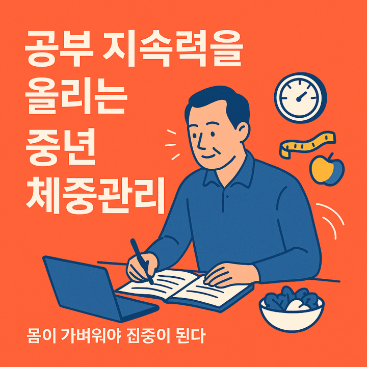 공부 지속력을 올리는 중년 체중 관리법 &ndash; 몸이 가벼워야 집중이 된다