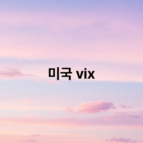 미국 vix