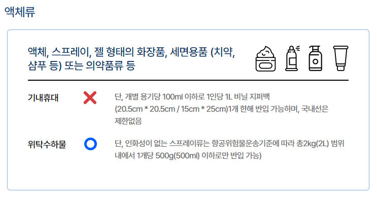 기내 반입 금지 물품