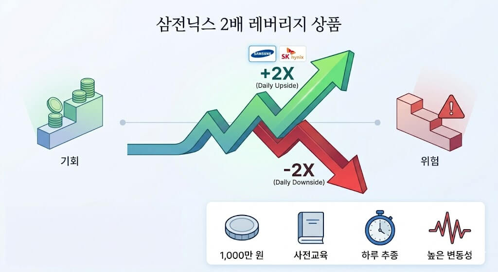 삼전닉스 2배 레버리지 ETF 출시|투자 전 꼭 알아야 할 조건과 손실 위험 5가지
