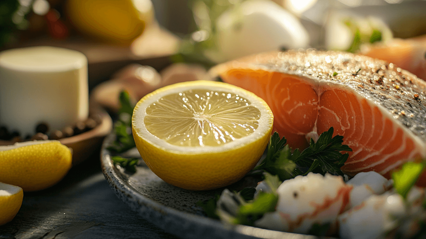 레몬-고기-조합