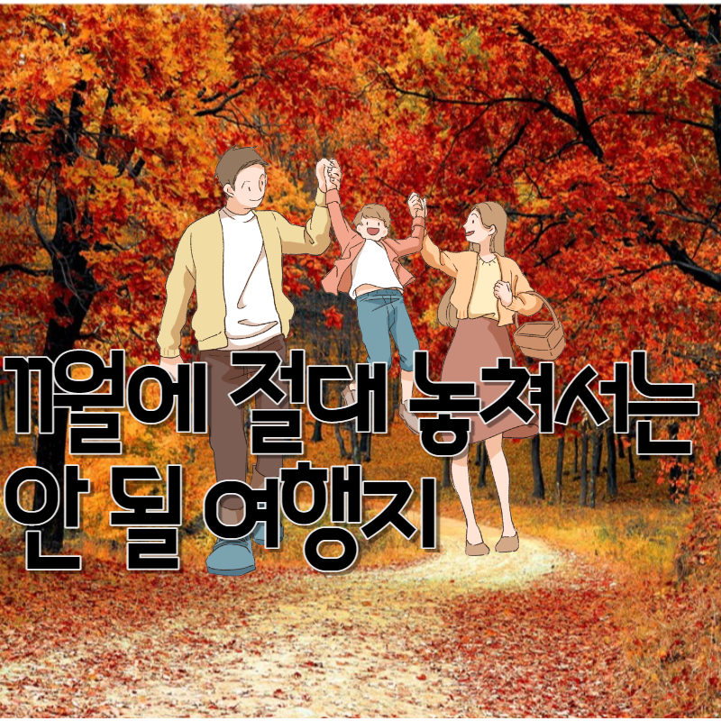 11월에 절대 놓쳐서는 안 될 여행지(가을여행)