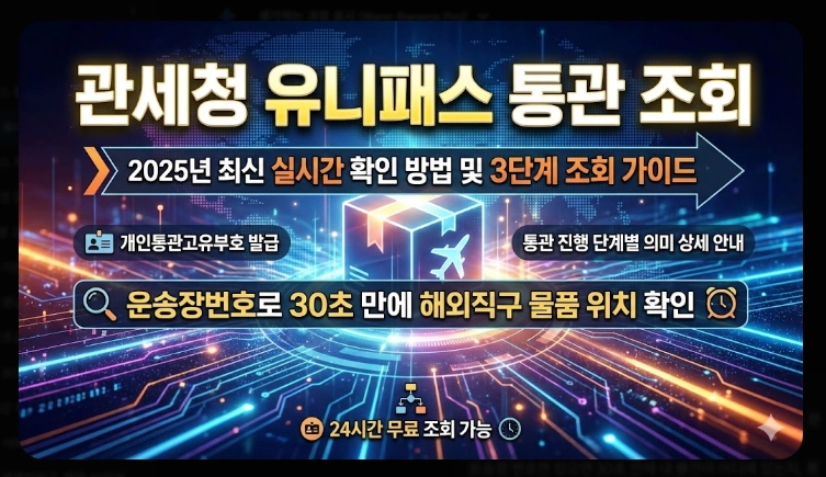 관세청 유니패스 통관조회