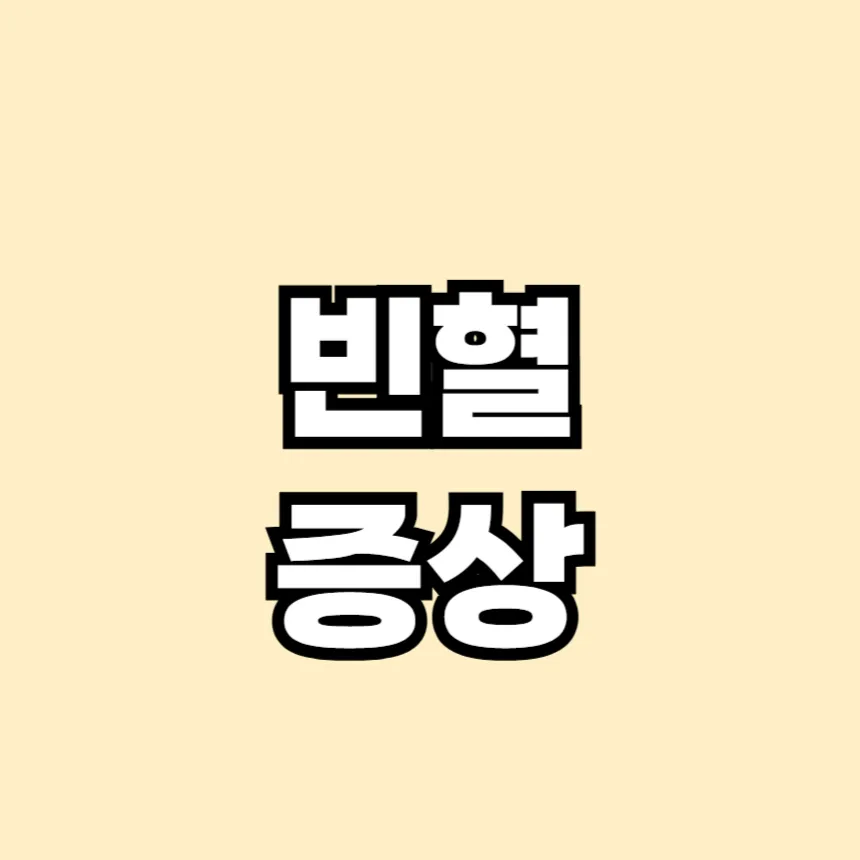 빈혈 증상