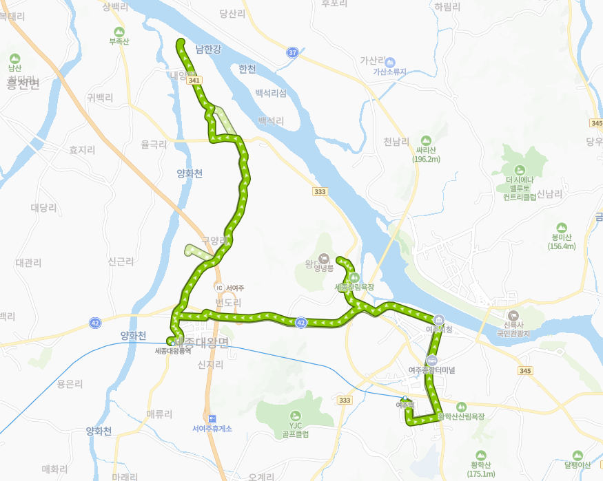 여주-950-3번-버스-노선-지도