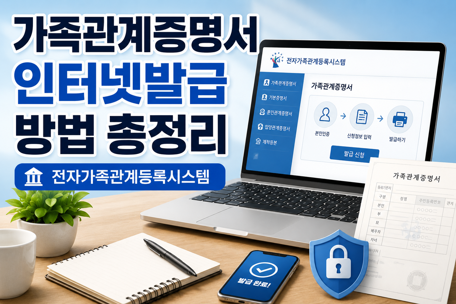 가족관계증명서 인터넷발급 방법 총정리｜전자가족관계등록시스템 관련 사진