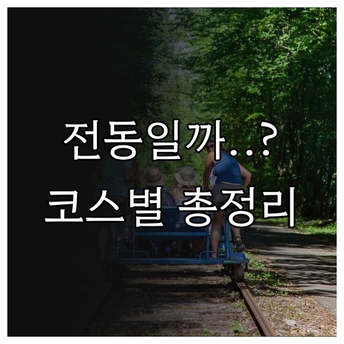문경 철로자전거 전동 장치 유무와 코..